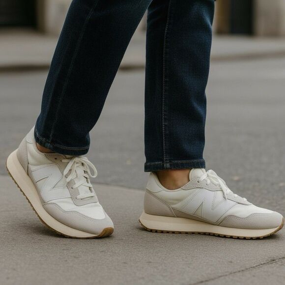 New Balance Sneakers White Gray 237 Running Shoes Minimalist Mens 10 - Picture 5 of 12